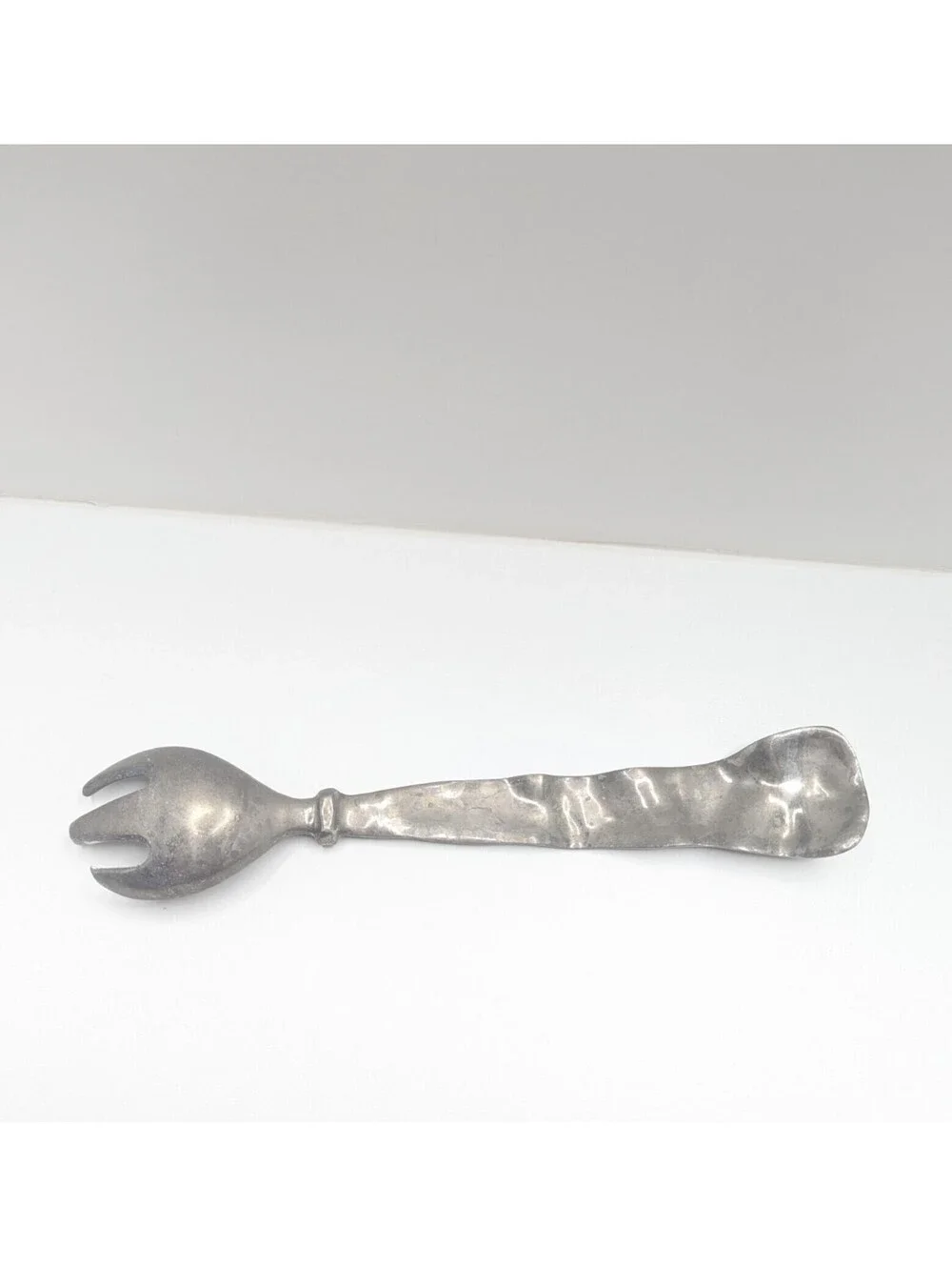 Vintage Collectible Cast Aluminum Salad Serving Spoon Sculptured 11